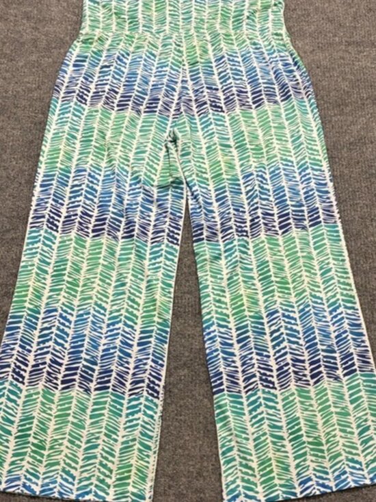 Wide-Leg Pants Blue Green Stretch Outdoor - Picture 2 of 2